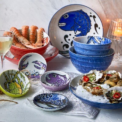 Set Sushi Noir / Turquoise - Verre Turquoise - Set de 8 pièces ⋆ The  Oriental Shop